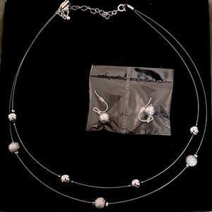 👗Beaded Cable Necklace & Earrings Matching Set👗 2 Piece Set